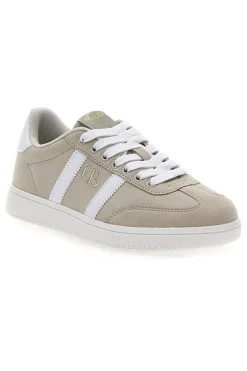 Sneakers Beige con Bande Laterali Bianche COTTON BELT AMELIE SD