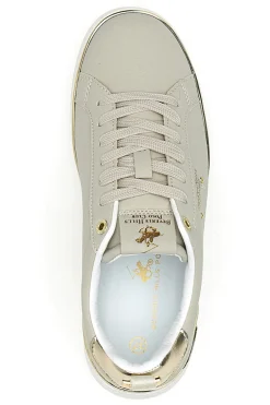Sneakers beige con dettagli oro Beverly Hills Polo Club Queens Cup Ltx