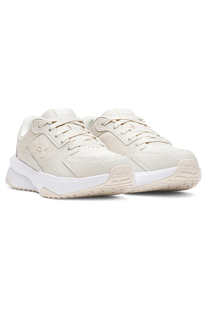 Sneakers beige con inserti in pelle e suola ammortizzata Under Armour Edge Leather