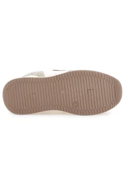 Sneakers beige con strass e inserti oro Laura biagiotti 9638