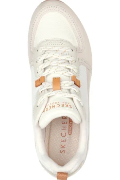 Sneakers beige con suola ad aria e Memory Foam Skechers Uno Layover