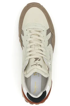 Sneakers Beige con Tomaia in Pelle PEPE JEANS BRIT-ON MASTER M