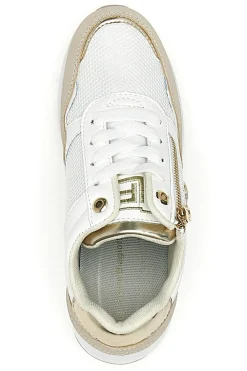 Sneakers Beige con Zeppa e Chiusura con Lacci e Cerniera Laura Biagiotti 8920
