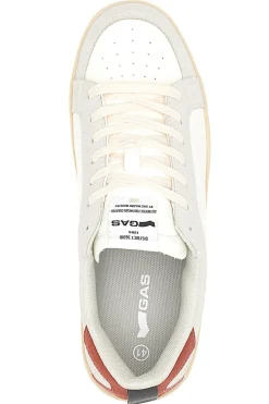 Sneakers beige e bianche con inserti a contrasto Gas NIKA MIX