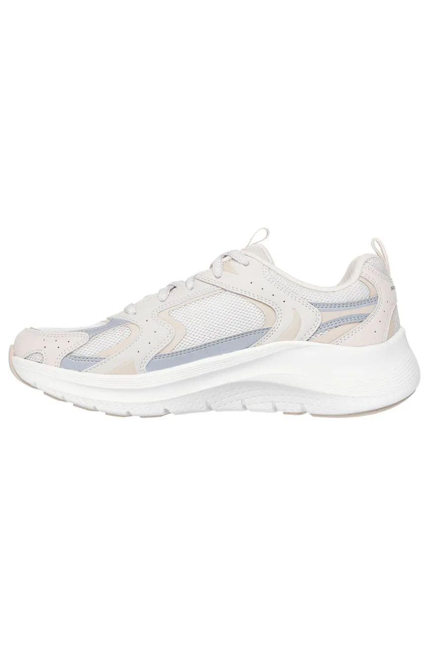 Sneakers beige e grigie con supporto plantare Skechers Arch Fit 2 Vintage Luxe