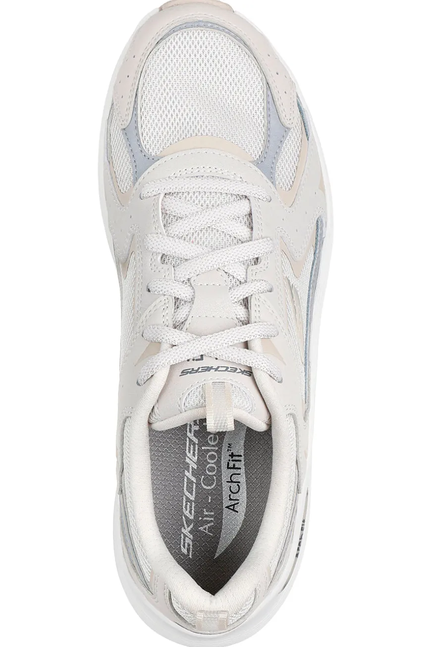 Sneakers beige e grigie con supporto plantare Skechers Arch Fit 2 Vintage Luxe