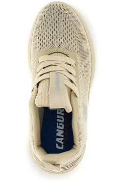 Sneakers beige in mesh traspirante Canguro CA1267