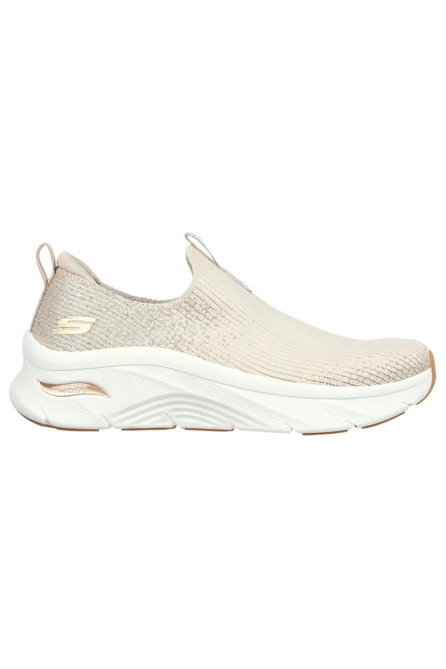 Sneakers Beige Skechers Relaxed Fit: Arch Fit D'Lux - Glimmer Dust