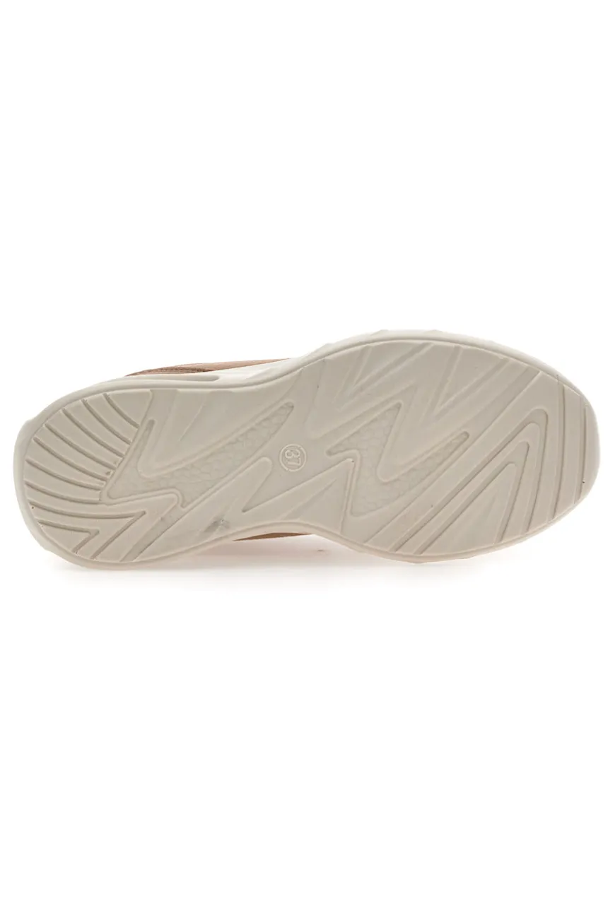 Sneakers Beige Soprani Sport Pau Glitter