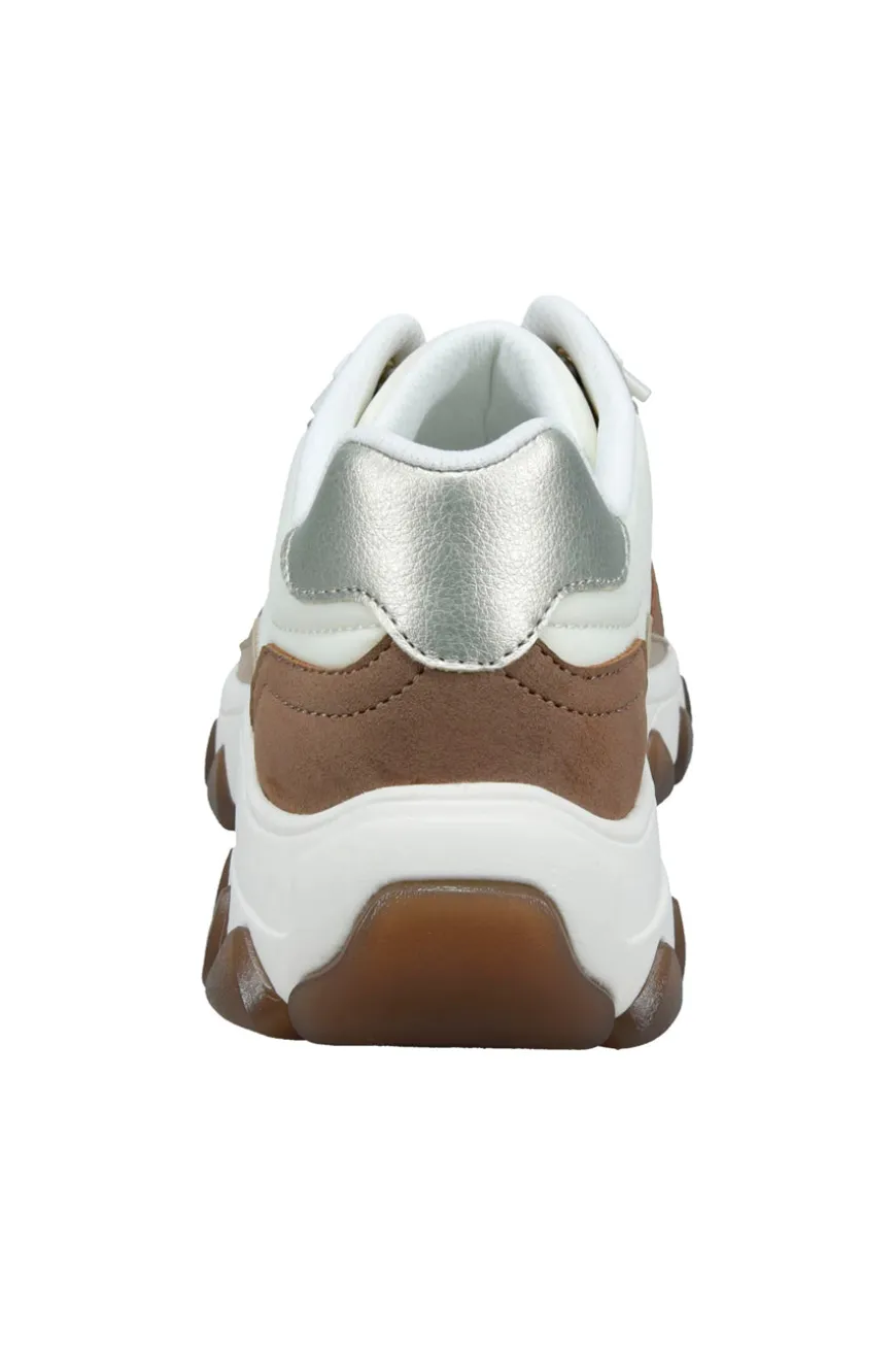 Sneakers Bianche Beige e Cuoio Bagatt D45AJL015569