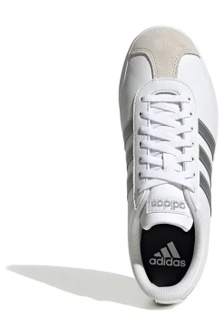 Sneakers Bianche con Bande Argento Adidas VL Court Base