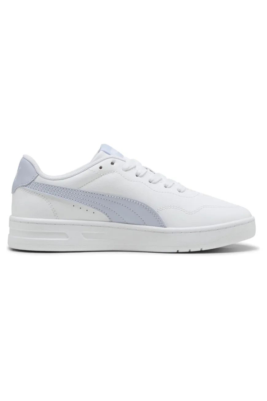 Sneakers Bianche con Bande Azzurre PUMA COURT LALLY JR