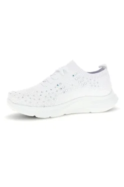 Sneakers Bianche con brillantini in tessuto traforato Canguro CA1206