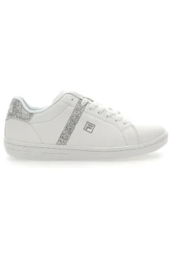 Sneakers Bianche Con Brillantini Argento Fila CrossCourt 2 F Wmn
