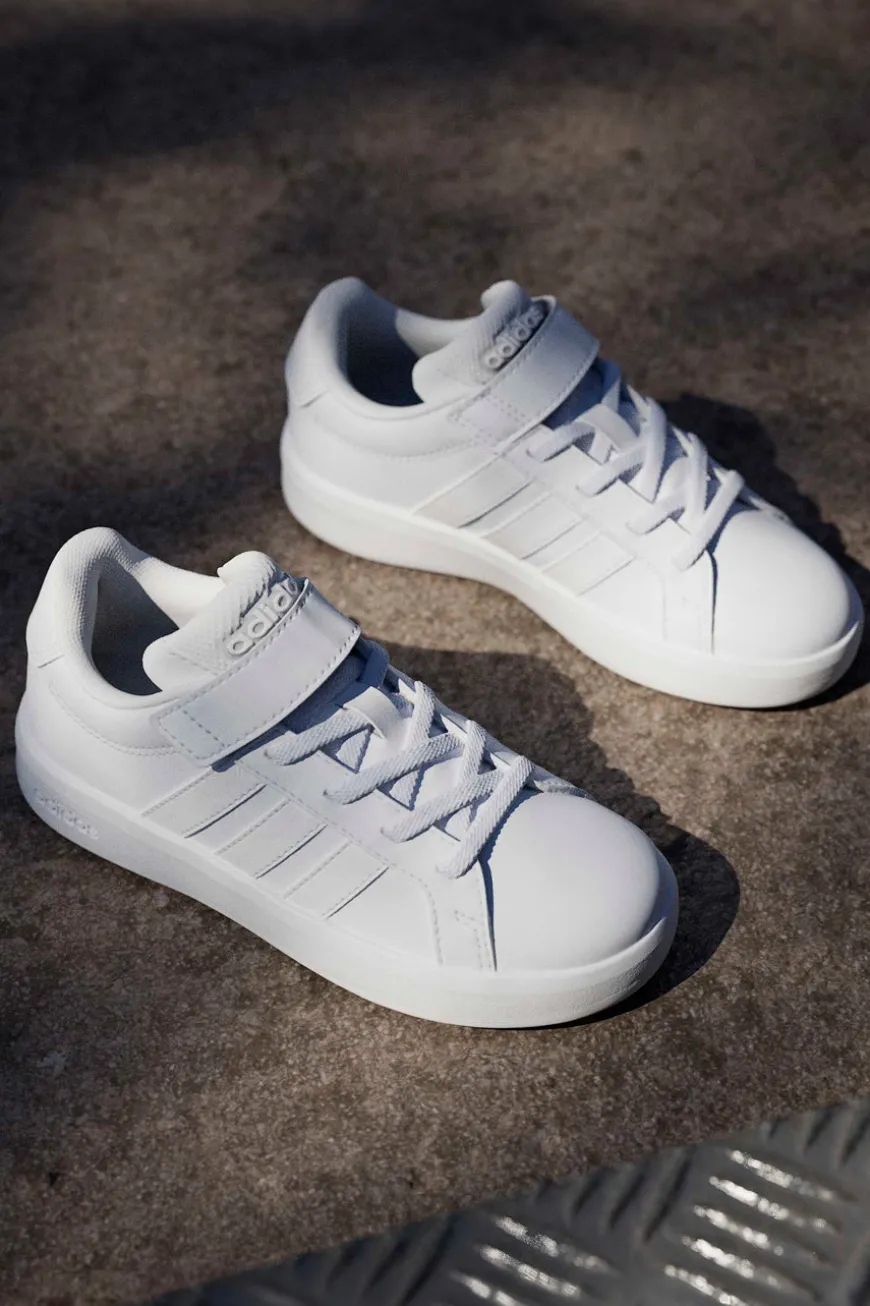 Sneakers bianche con chiusura a strappo Adidas Grand Court 3.0 El C