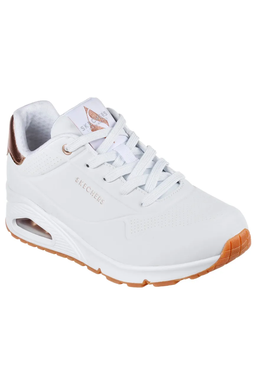 Sneakers bianche con dettagli oro Skechers Uno Golden Air
