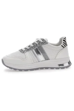 Sneakers Bianche Con Dettagli Argento Cafe' Cost 206