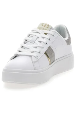 Sneakers Bianche con Dettagli Dorati COTTON BELT ANNUNZIATA LTH