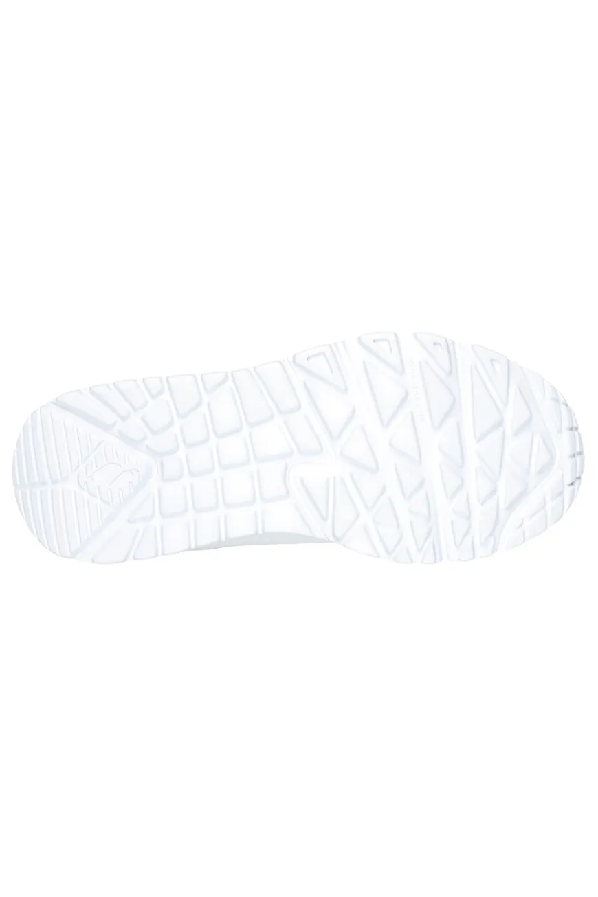Sneakers bianche con dettagli oro Skechers Uno Lite