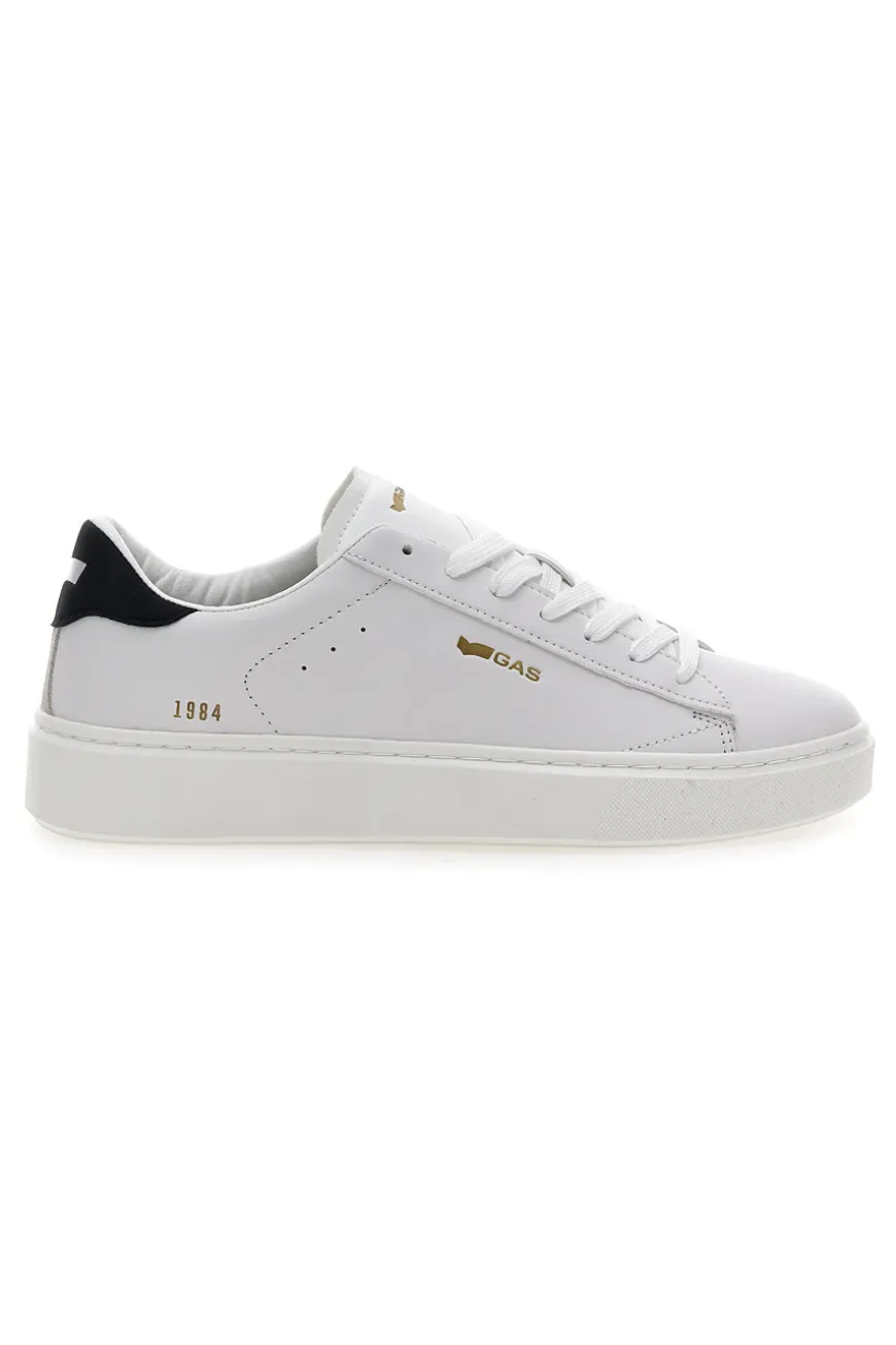 Sneakers bianche con dettaglio nero Gas Leonard LTX