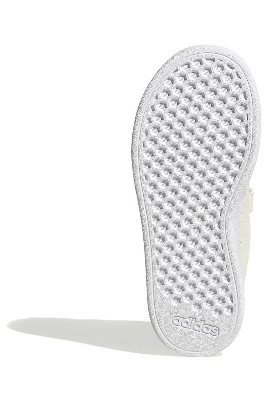 Sneakers bianche con dettagli blu e chiusura a strappo Adidas Advantage Base 2.0 Cf C