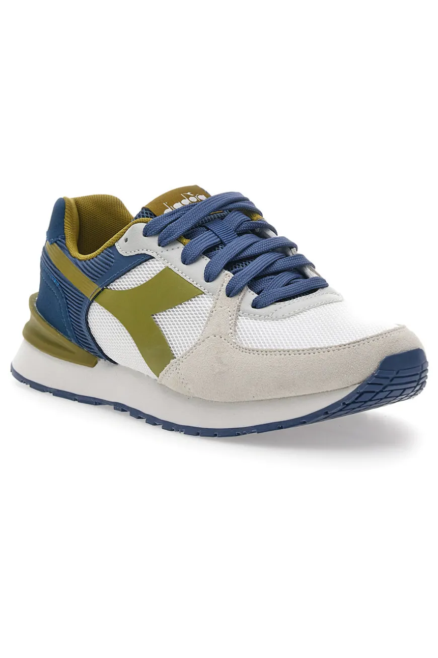 Sneakers Bianche con Dettagli Blu e Verdi DIADORA FENICE