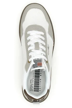 Sneakers bianche con dettagli marroni Cotton belt HOOK CVS