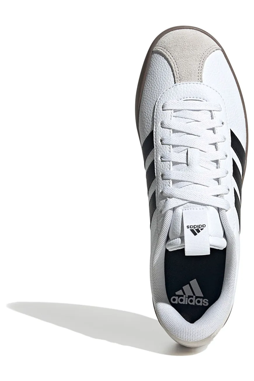 Sneakers bianche con dettagli neri suola in gomma Adidas Vl Court 3