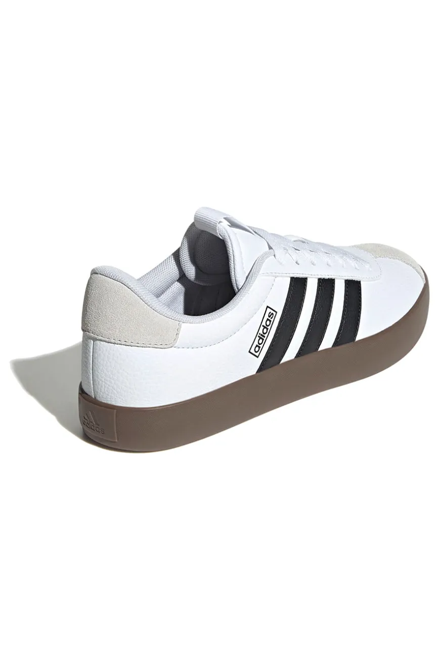 Sneakers bianche con dettagli neri suola in gomma Adidas Vl Court 3