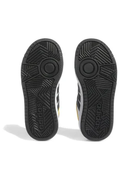Sneakers Bianche con dettagli Neri e Gialli Adidas Hoops 3.0 K
