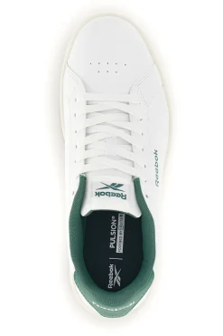 Sneakers bianche con dettagli verdi in pelle Reebok Court clean