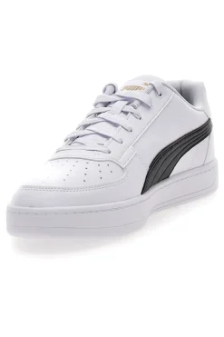 Sneakers bianche con dettagli neri e logo dorato Puma Caven 2