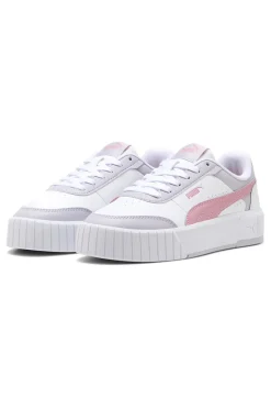 Sneakers bianche con dettagli rosa in materie sintetiche Puma Carina Mia