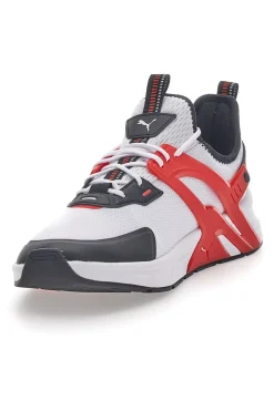 Sneakers Bianche con Dettagli Rossi e Neri Puma Pacer +