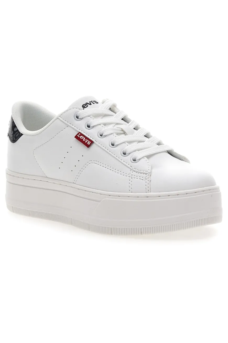 Sneakers Bianche con Dettaglio Posteriore Nero a Fantasia LEVI'S TAMPA
