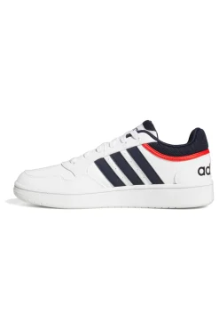 Sneakers bianche con dettagli blu e rossi Adidas Hoops 3.0