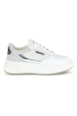 Sneakers bianche con dettagli argento Ferre F750