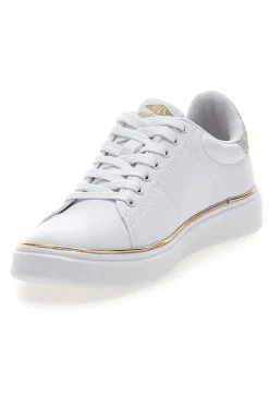 Sneakers bianche con dettagli dorati Cotton belt GTZ 2.0