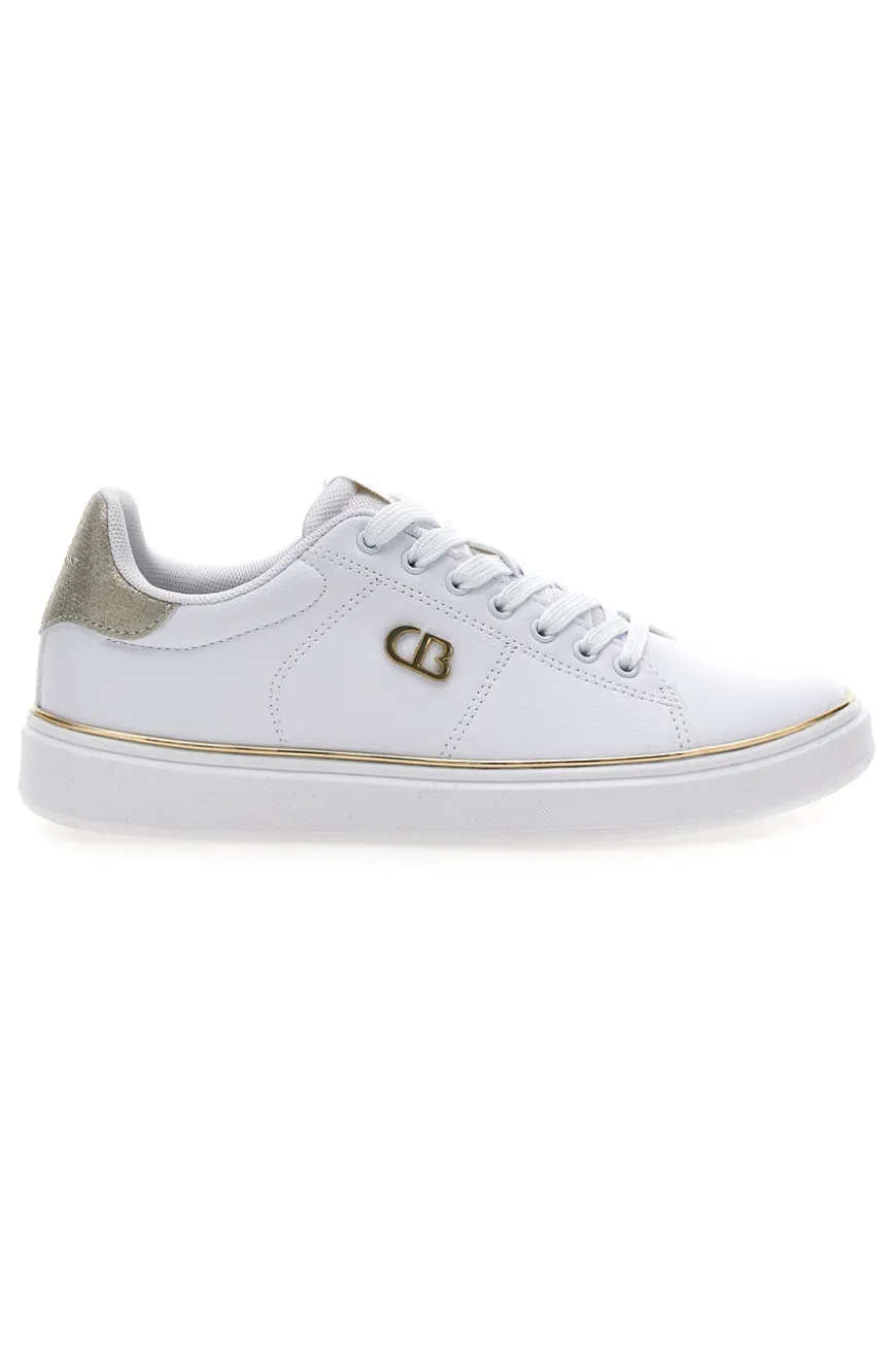 Sneakers bianche con dettagli dorati Cotton belt GTZ 2.0