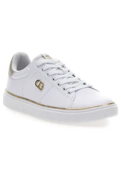 Sneakers bianche con dettagli dorati Cotton belt GTZ 2.0