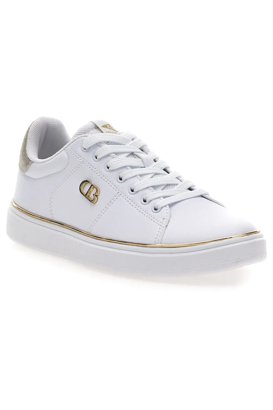 Sneakers bianche con dettagli dorati Cotton belt GTZ 2.0