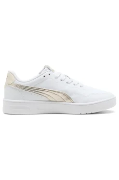 Sneakers bianche con dettagli oro Puma Court Lally Metallic Whisper
