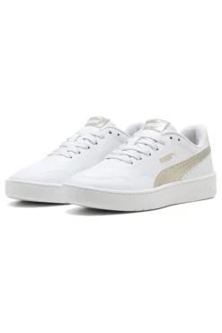 Sneakers bianche con dettagli oro Puma Court Lally Metallic Whisper
