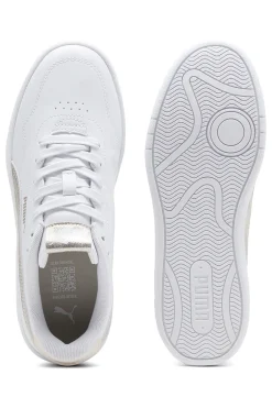 Sneakers bianche con dettagli oro Puma Court Lally Metallic Whisper