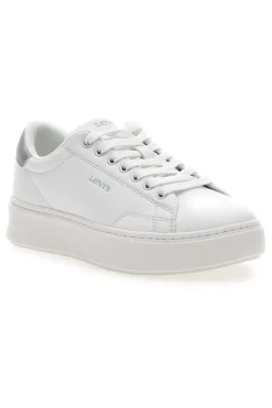 Sneakers Bianche con Dettaglio Posteriore Argento LEVI'S AMBER