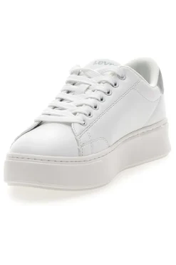 Sneakers Bianche con Dettaglio Posteriore Argento LEVI'S AMBER