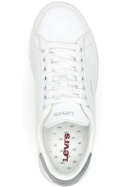 Sneakers Bianche con Dettaglio Posteriore Argento LEVI'S AMBER