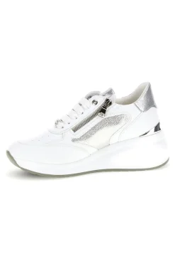 Sneakers bianche con dettagli silver Mariella Burani 52100C1441