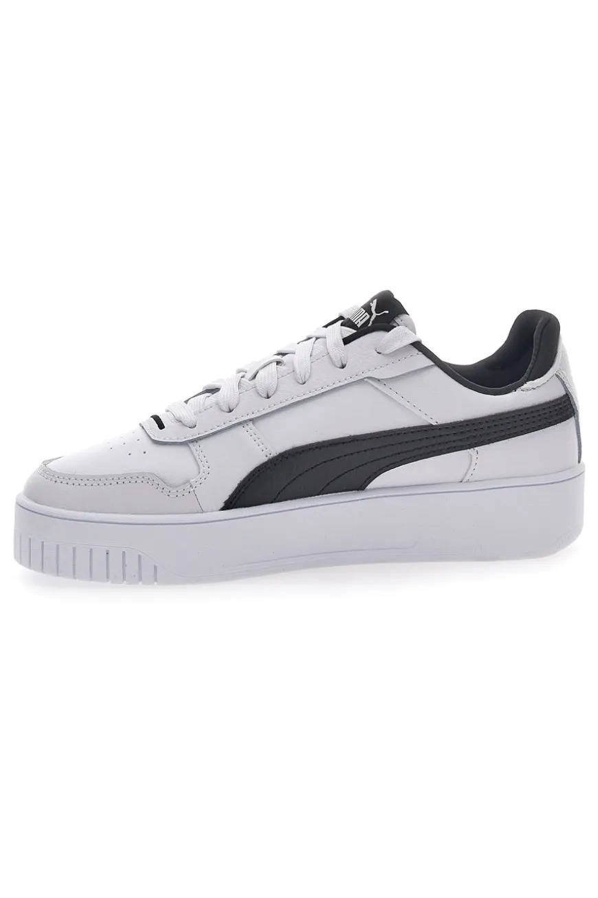 Sneakers Bianche Con Dettagli Neri Puma Carina Street