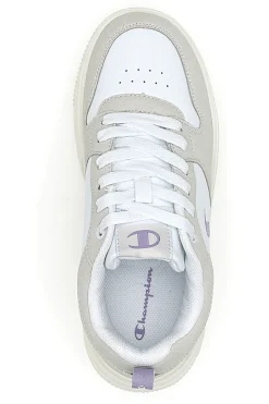 Sneakers bianche con dettagli grigi e lilla Champion Rd18 Lite Low